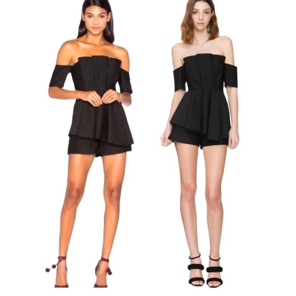 C/MEO Collective Pants - C/MEO Collective 'Need Nobody Romper' off shoulder peplum bnwt
